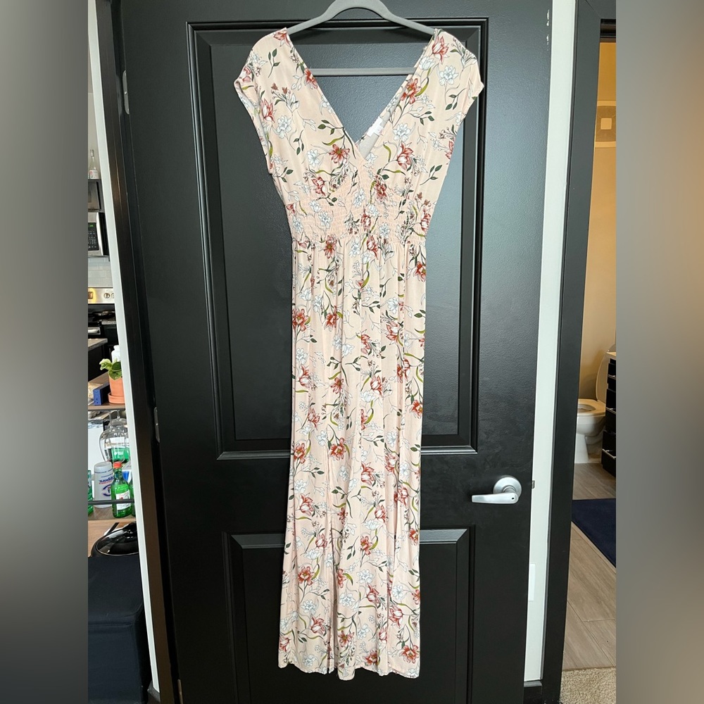 Xhilaration maxi dress blush pink floral